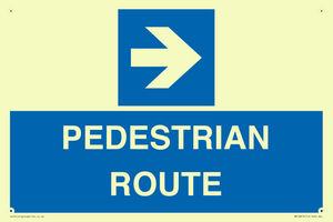 PEDESTRIAN ROUTE - right arrow
